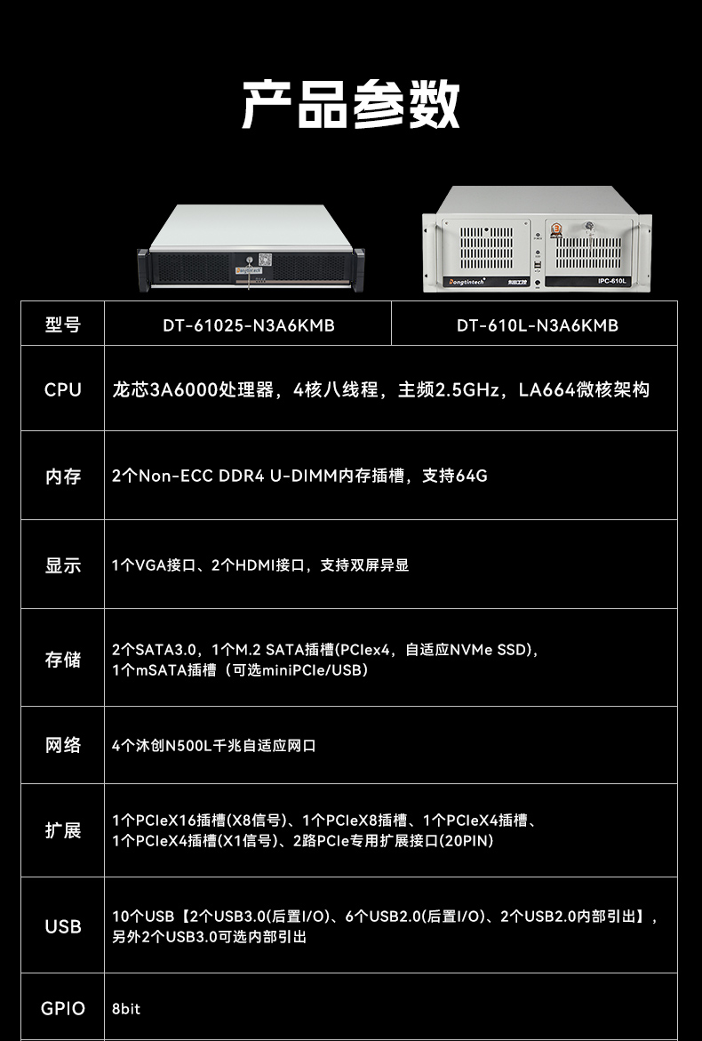 國產(chǎn)化機(jī)架式工控機(jī),龍芯cpu工控主機(jī)電腦,DT-610L-N3A6KMB.jpg