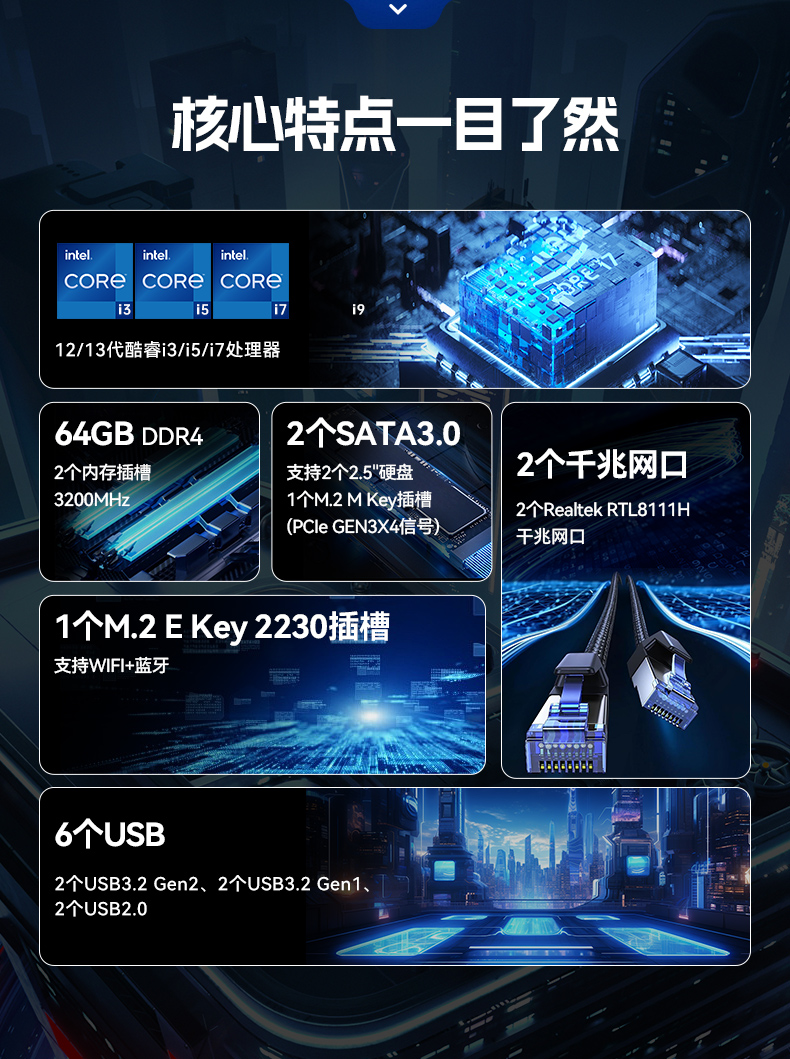 酷睿12/13代無(wú)風(fēng)扇工控機(jī),寬溫-10℃~60℃,機(jī)器人控制終端,DTB-3091-H610.jpg